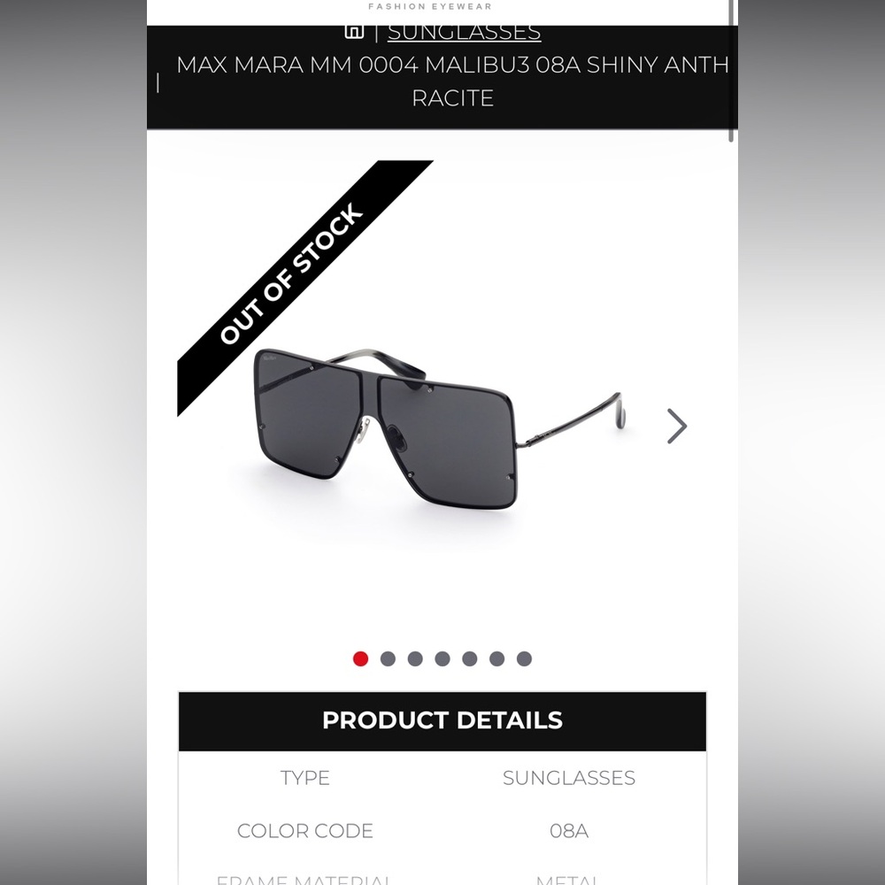 MaxMara Black Sunglasses